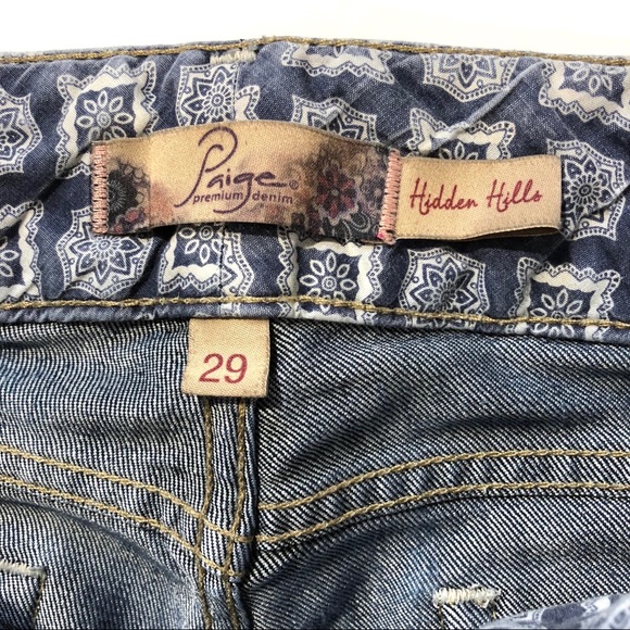 Paige Hidden Hills Low Rise Boot Cut Jeans - Picture 6 of 8